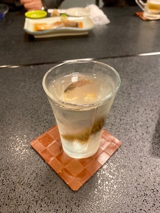 ひれ酒を頂く